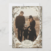 Photo Rustic Woodland Winter Christmas シーズンカード (正面)