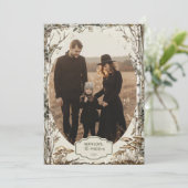 Photo Rustic Woodland Winter Christmas シーズンカード (スタンド正面)