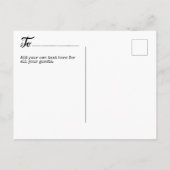 PHOTO Save the Dateはがき – モダンタイポグラフィ 案内ポストカード (裏面)