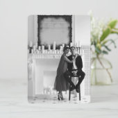 Photo Save The Date モダン Script 結婚's 招待状 (スタンド正面)