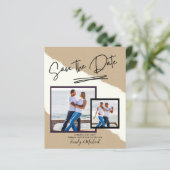 PHOTO Save The Date – 手書きモダンスクリプト (スタンド正面)