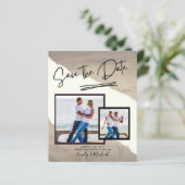 PHOTO Save The Date – 手書きモダンスクリプト (スタンド正面)