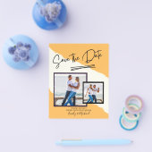 PHOTO Save The Date – 手書きモダンスクリプト チラシ (シングル)