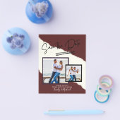 PHOTO Save The Date – 手書きモダンスクリプト チラシ (シングル)