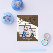 PHOTO Save The Date – 手書きモダンスクリプト チラシ (シングル)