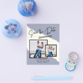 PHOTO Save The Date – 手書きモダンスクリプト チラシ (シングル)