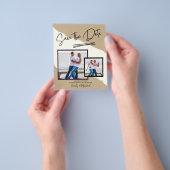 PHOTO Save The Date – 手書きモダンスクリプト チラシ (手)