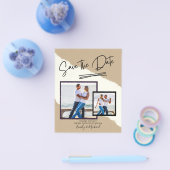 PHOTO Save The Date – 手書きモダンスクリプト チラシ (シングル)