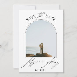 Photo Save the Date Card with Couple Picture セーブザデート