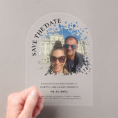 Photo Save the date Clear アクリル招待状 (インサイチュ (ポータブル))