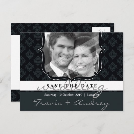 PHOTO SAVE THE DATE :: pictureframeエレガンス8 案内ポストカード (正面/裏面)