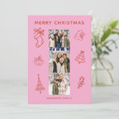 Photo Scribble Christmas Flat Holiday Card シーズンカード (スタンド正面)
