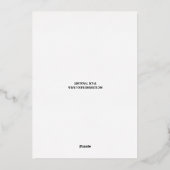 Photo Script セーブ・ザ・デート 箔招待状 (裏面)