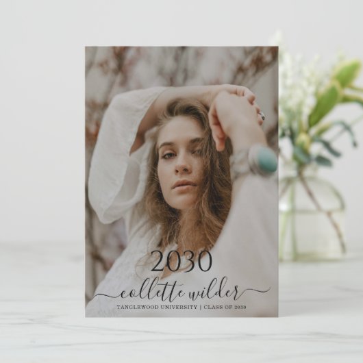 Photo Script Graduation Party Invitation 招待状 (スタンド正面)