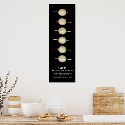 Photo sequence of Saturn's 4 Moons ポスター (キッチン)