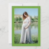 Photo Shamrock A Little Lucky Charm Baby Shower  招待状 (裏面)