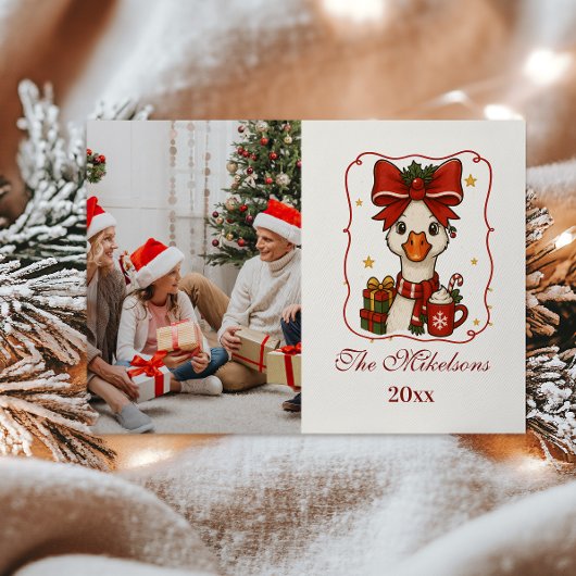 Photo Silly Goose Christmas シーズンカード