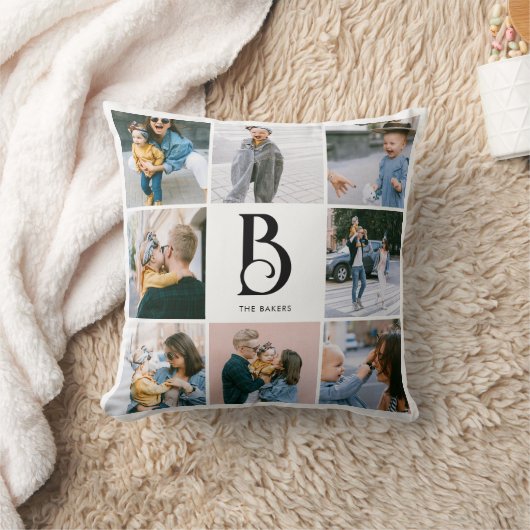 Photo Simple Chic Monogram クッション (ブランケット)