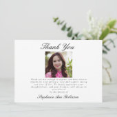 Photo Simple Modern Bereavement Funeral  サンキューカード (スタンド正面)