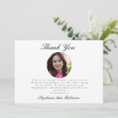 Photo Simple Modern Bereavement Funeral  サンキューカード (スタンド正面)