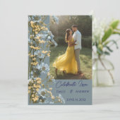 Photo Simple Modern Floral Wedding Invitation 招待状 (スタンド正面)