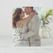 Photo Simple Modern winter Wedding card 招待状 (スタンド正面)