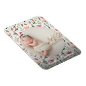 Photo & Simple White Text Unique Modern Keepsake  マグネット (右側)