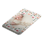 Photo & Simple White Text Unique Modern Keepsake  マグネット (左側)