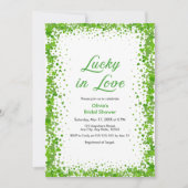 Photo St Patrick's Day Lucky in Love Bridal Shower 招待状 (正面)