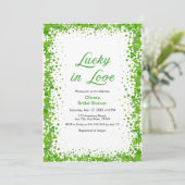 Photo St Patrick's Day Lucky in Love Bridal Shower 招待状 (スタンド正面)