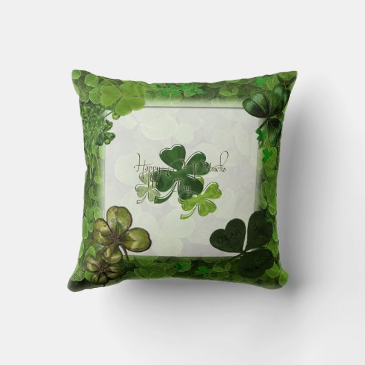 Photo St. Patrick's Day Throw Pillow クッション (裏面)