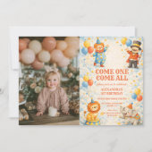 Photo Storybook Circus Friends Birthday 招待状 (正面)