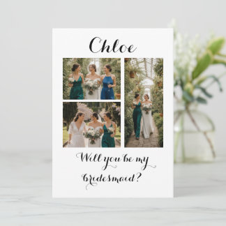  Photo Strip 3 Pictures Bridesmaid Proposal Card サンキューカード