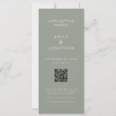 Photo Strip 4 Pictures QR Photobooth Wedding Sage セーブザデート (裏面)