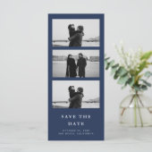 Photo Strip QR Code Navy Blue Wedding (スタンド正面)
