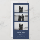 Photo Strip QR Code Navy Blue Wedding (正面)