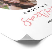 Photo Sweet Sixteen Welcome Sign Botanical ポスター (角)