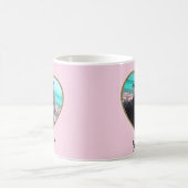 Photo Template Glitter Heart Pink Pets Custom Name コーヒーマグカップ (中央)