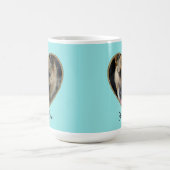 Photo Template Glitter Heart With Pet Custom Name コーヒーマグカップ (中央)