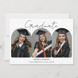Photo Template Graduation Flat Announcement Card 案内状
