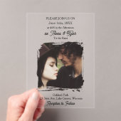Photo Template Translucent| 結婚式の写真 アクリル招待状 (インサイチュ (ポータブル))
