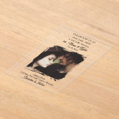 Photo Template Translucent| 結婚式の写真 アクリル招待状 (レイダウン)