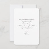 PHOTO THANK YOU モダン HAND LETTERED WHITE OVERLAY サンキューカード (裏面)