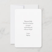 PHOTO THANK YOU モダンWRITECTRUDE 書's サンキューカード (裏面)