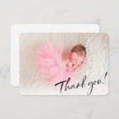 PHOTO THANK YOU モダンWRITECTRUDE 書's サンキューカード (正面/裏面)