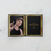 Photo Thank you graduate black金ゴールド2025 サンキューカード (内部)