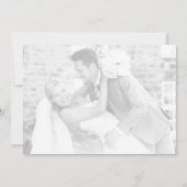 PHOTO THANK YOU HAND モダン LETTERED GRAY グラデーション サンキューカード (裏面)