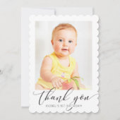 PHOTO THANK YOU modern calligraphy script polariod サンキューカード (正面)