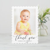 PHOTO THANK YOU modern calligraphy script polariod サンキューカード (スタンド正面)