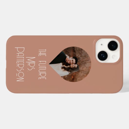 Photo The Future Mrs Bride Script モダン Name Case-Mate iPhoneケース (裏面 (横))